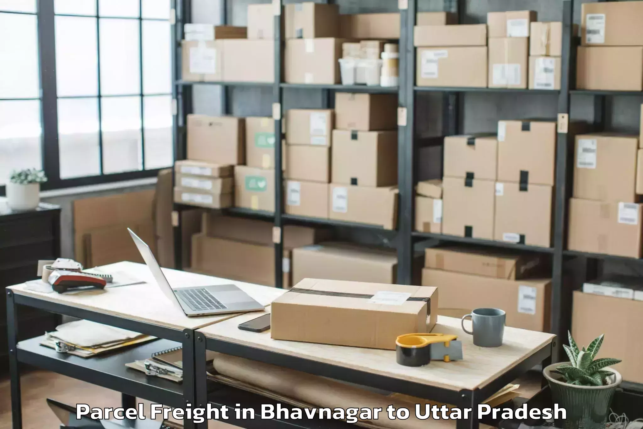 Hassle-Free Bhavnagar to Maharishi University Lucknow Parcel Freight